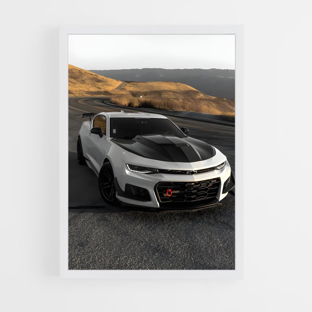 Poster Camaro sur Route Montagneuse – affiche Chevrolet (vue 3)